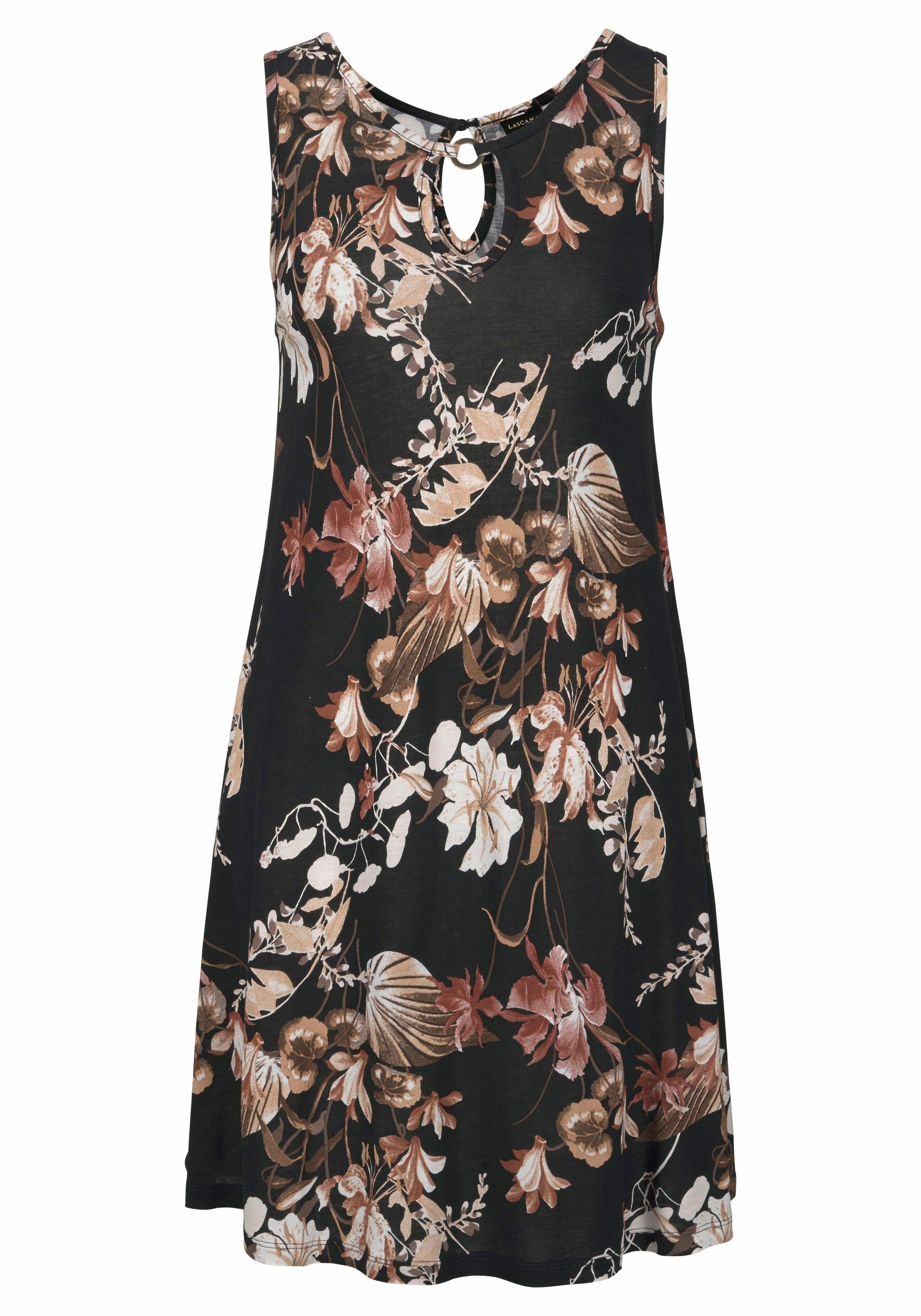 LASCANA Strandkleid mit Ringdetail am Ausschnitt, günstig online kaufen