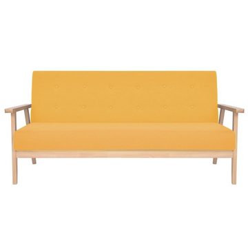 vidaXL Sofa 3-Sitzer Sofa Stoff Gelb
