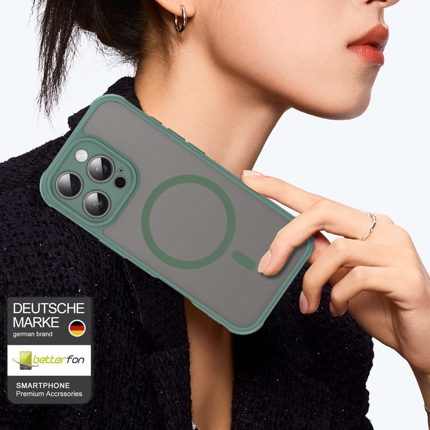 betterfon Handyhülle für Apple iPhone Schutzhülle Case, Magnetisches Laden, mattes Design, kratzfest & stoßfest verarbeitet