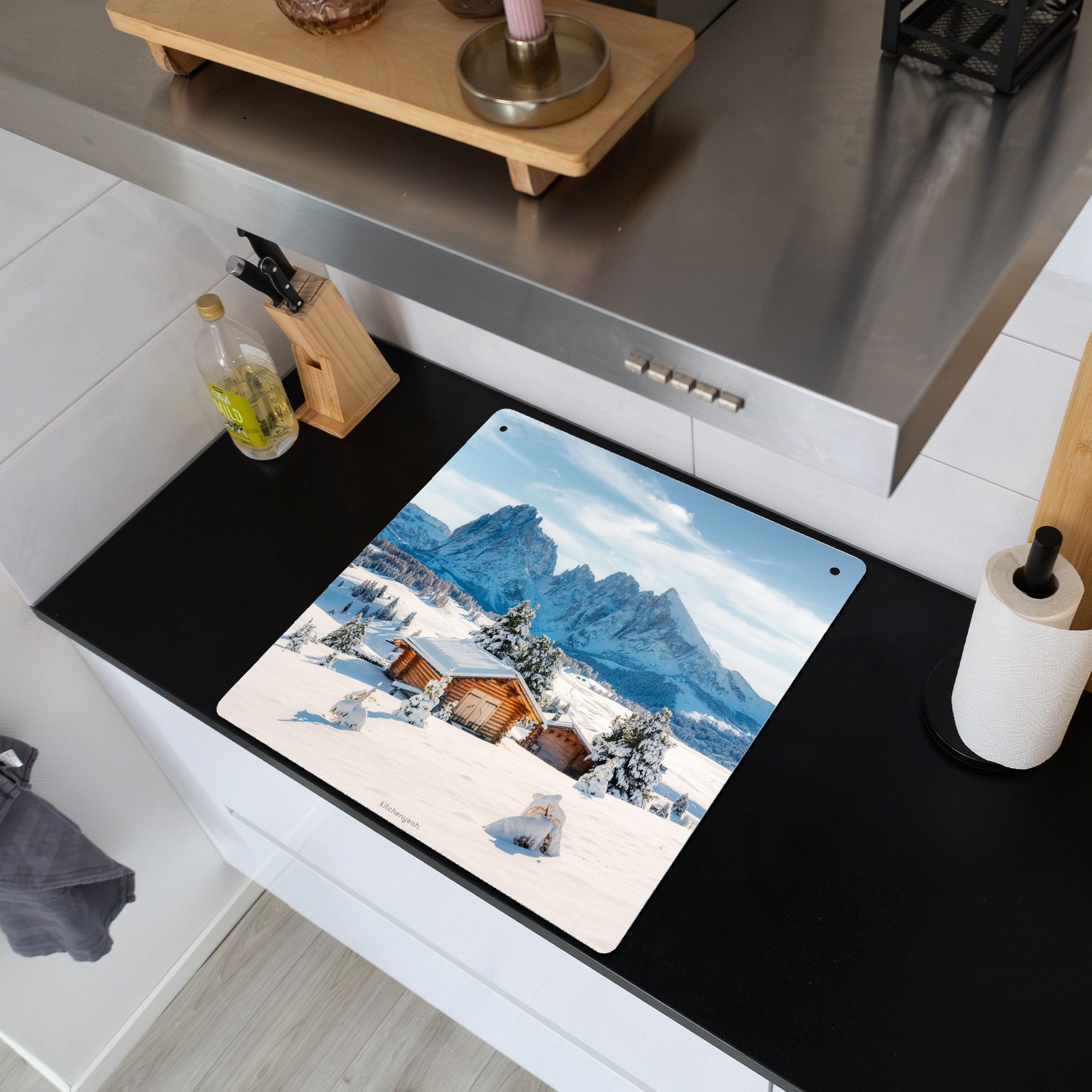 KitchenYeah Küchenrückwand Landschaft - Winter - Schnee, (1-tlg), Induktion günstig online kaufen