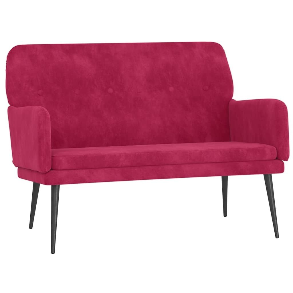 furnicato Sitzbank Weinrot 108 x 79 x 79 cm mit Samtbezug (1-St)