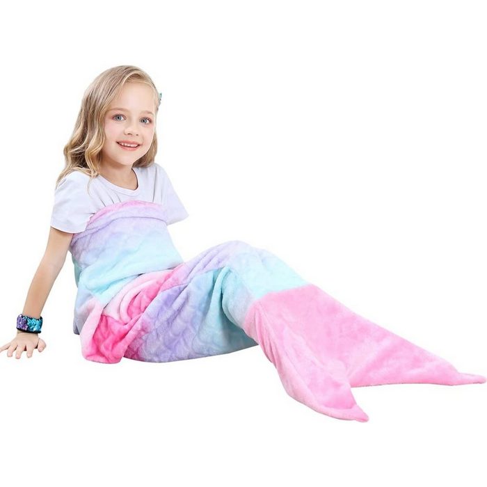 Babydecke Meerjungfrauenschwanz-Decken weiche Flanell-Fleece-Kind-Meerjungfrauen Mmgoqqt