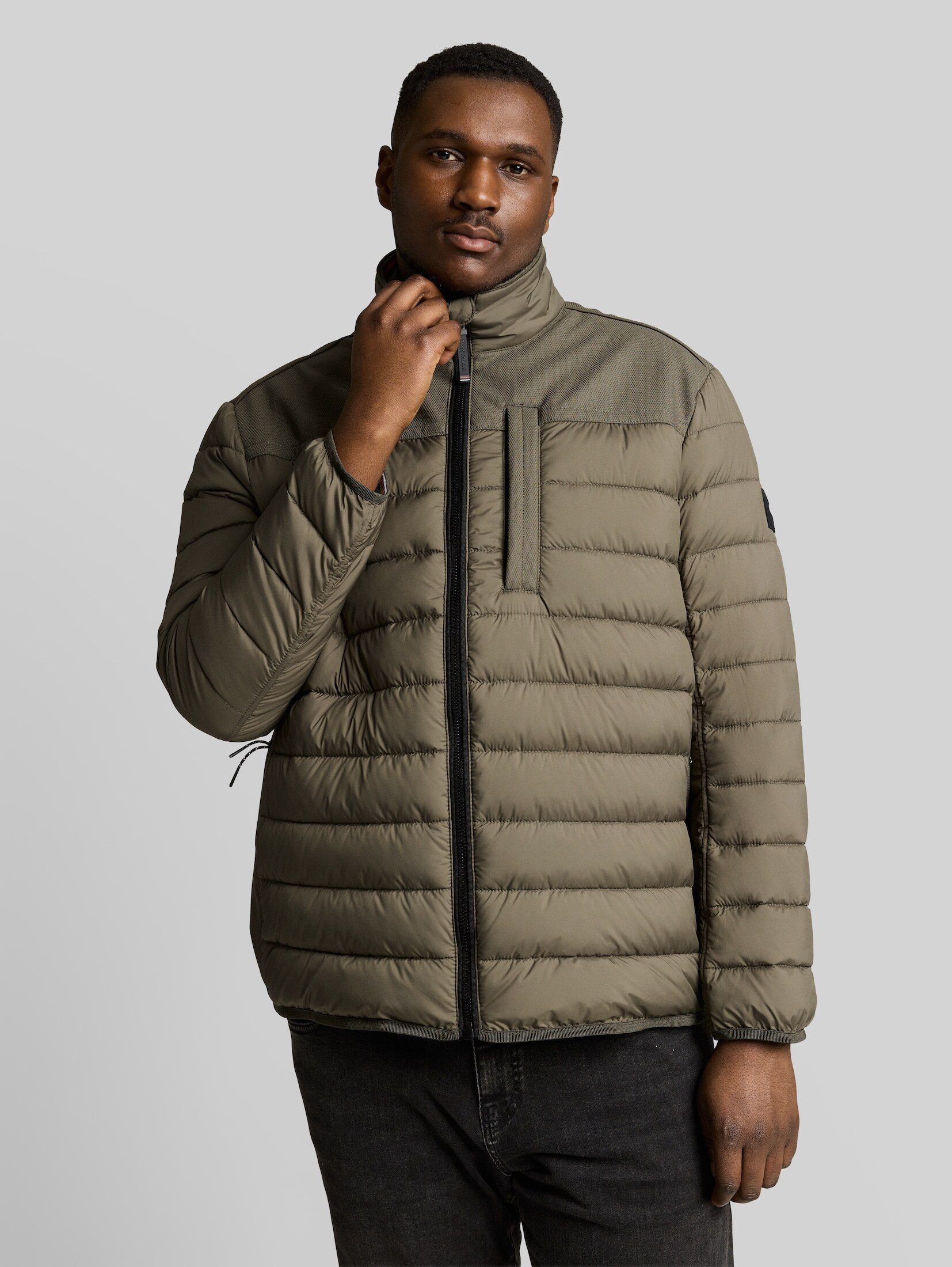 TOM TAILOR PLUS Winterjacke Jacken Plus Size - Hybrid Steppweste mit Stehkragen