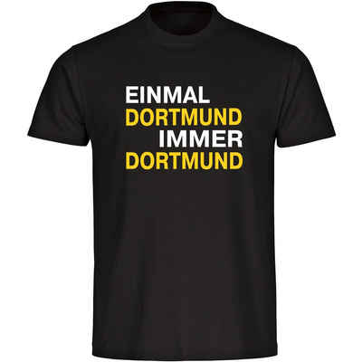 multifanshop T-Shirt Herren Dortmund - Einmal Immer - Männer