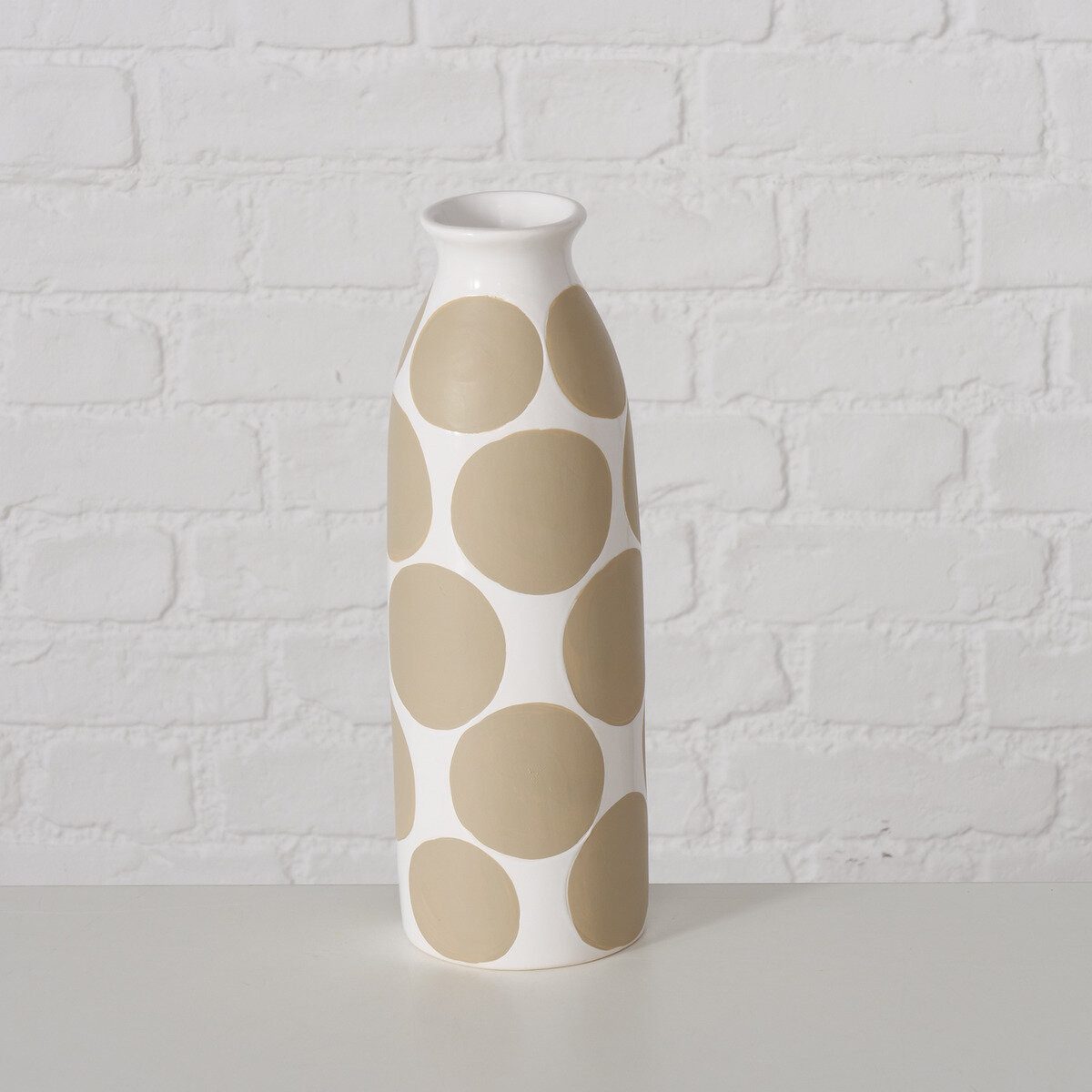 BOLTZE GRUPPE GmbH Dekovase Keramikvase mit grafischem Muster PUNKTY, 28 cm. (einzeln)