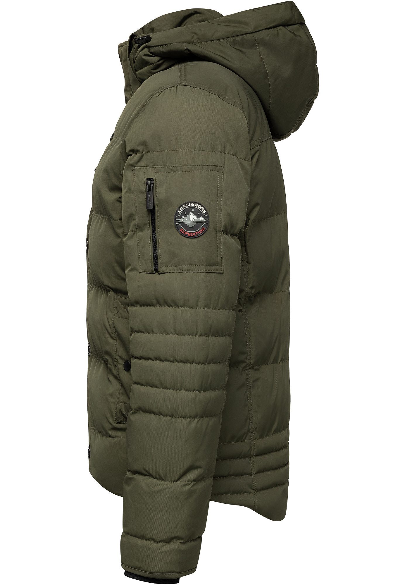 Amaci&Sons Winterjacke AKRON Winterjacke Herren Gefütterte Winter Jacke für Männer mit Kapuze
