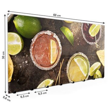 Primedeco Garderobenpaneel Magnetwand und Memoboard aus Glas Cocktail Zutaten