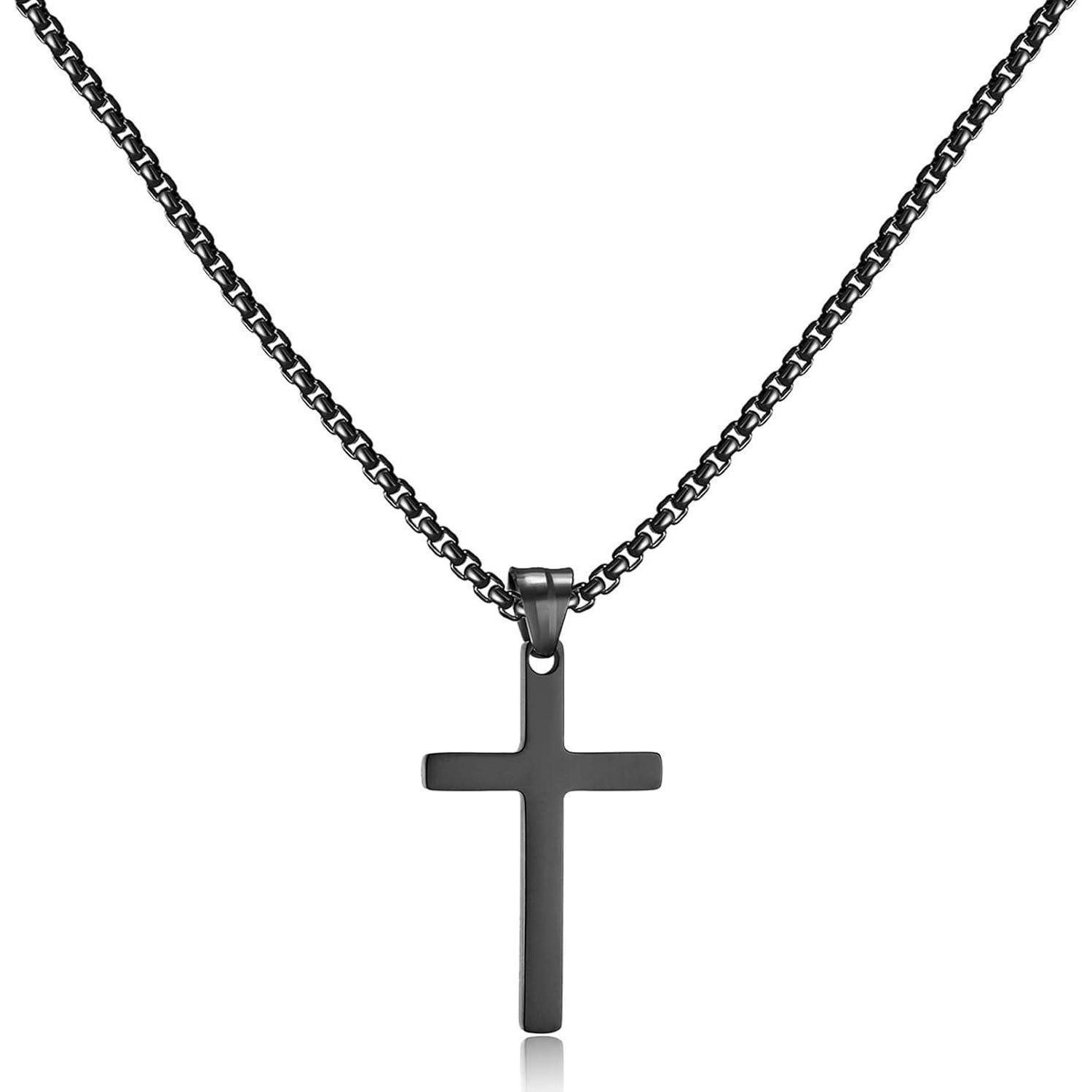 LuxusKollektion Kreuzkette Kreuzkette Herren Gold/Silber 50cm