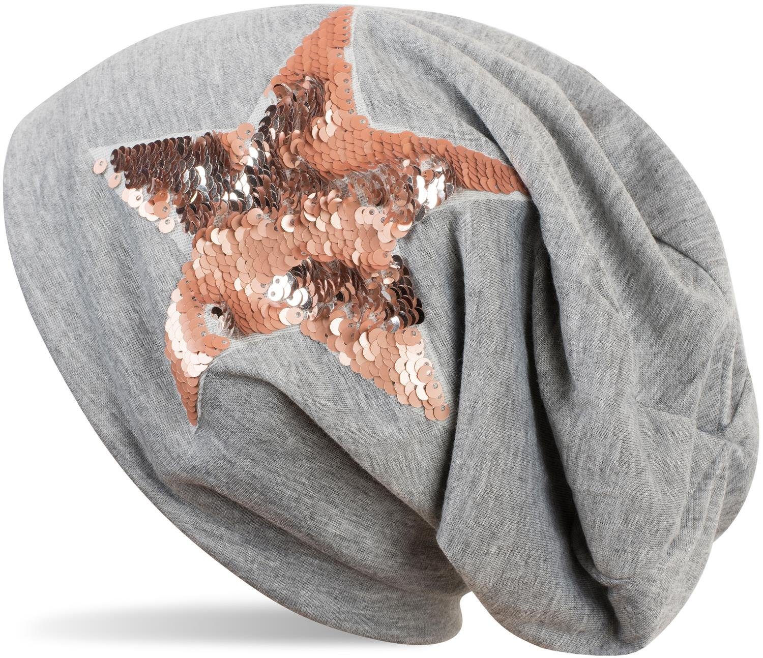 Beanie Beanie mit Wendepailletten Stern