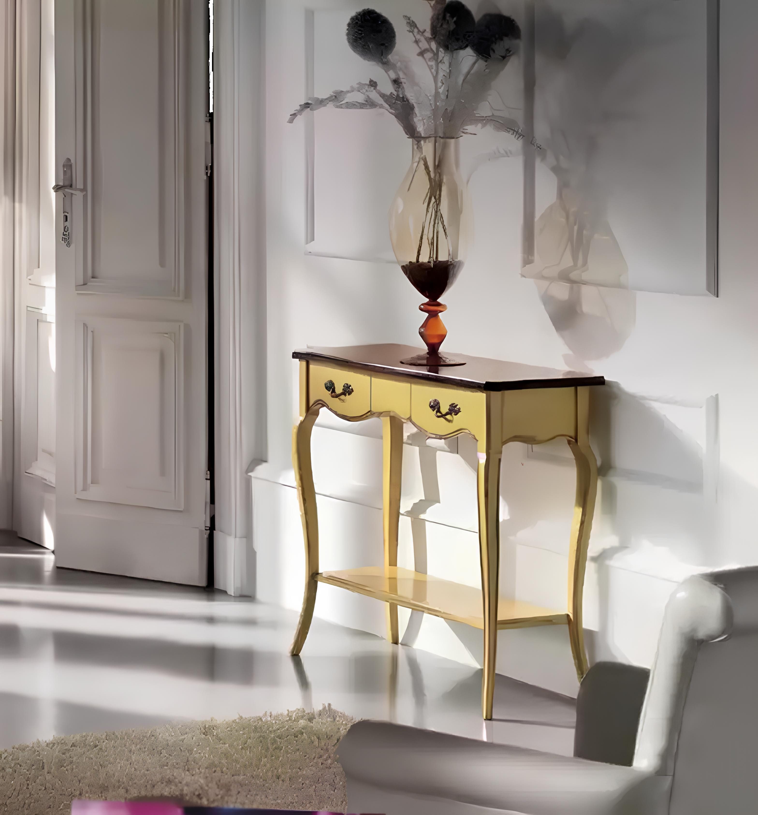 Xlmoebel Schminktisch Eleganter Schminktisch mit praktischem Stauraum in Weiß (Konsole), Hergestellt in Europa