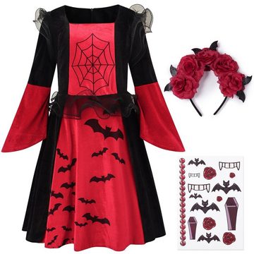 Corimori Vampir-Kostüm Vampir Halloween-Kostüm Set Kinder-Kleid, Karneval, Kleid