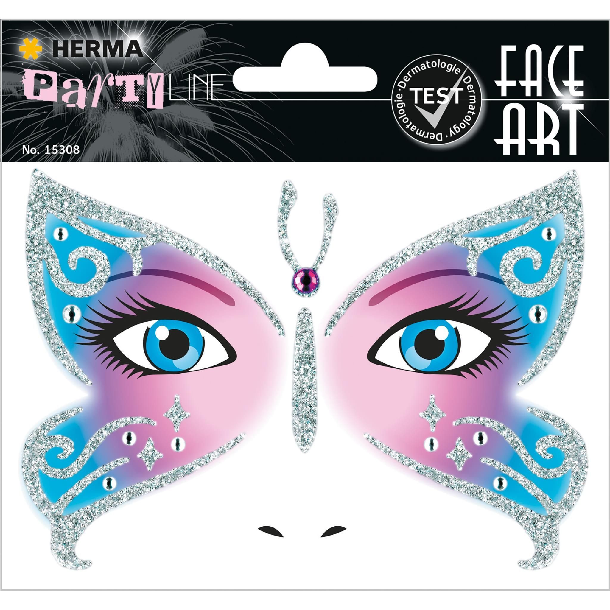 HERMA Sticker Herma Sticker FACE ART Butterfly 1 Bl