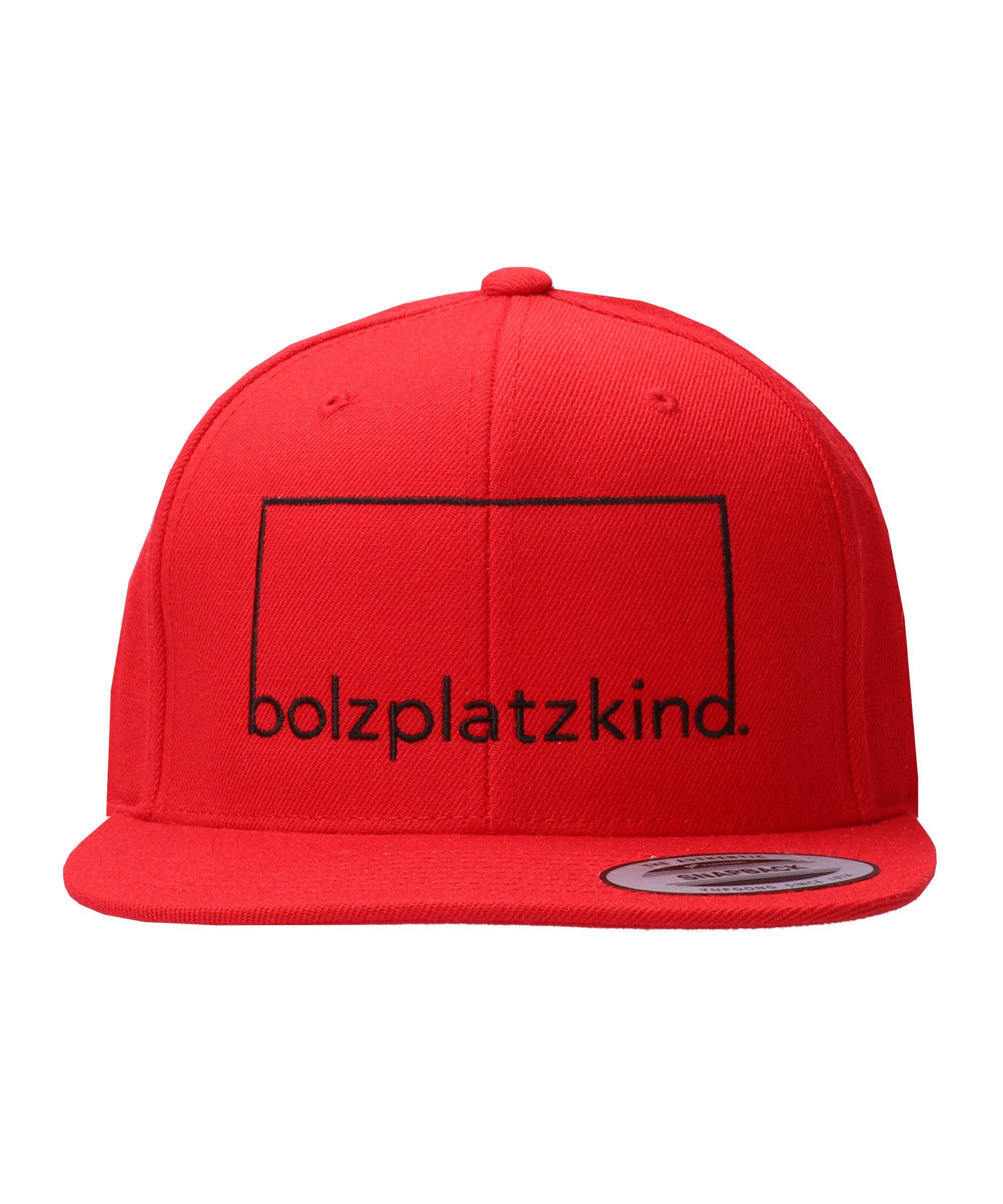 Bolzplatzkind Baseball Cap Classic Snapback Cap Hell rotschwarz