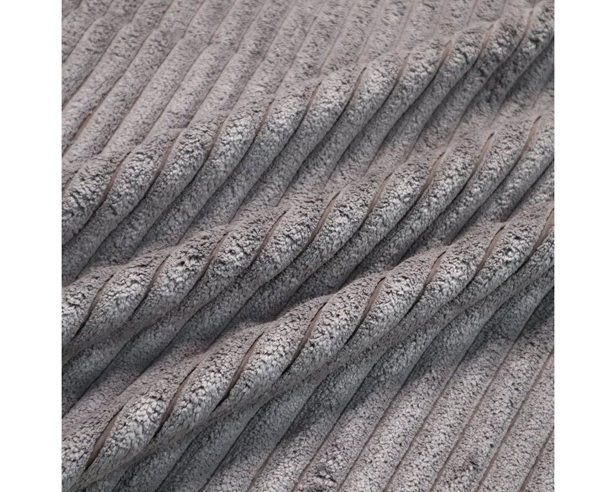 Thumbnail - Stofferia Stoff Polsterstoff Teflon Extra Breitcord Coimbra Grau, Breite 140 cm, Meterware