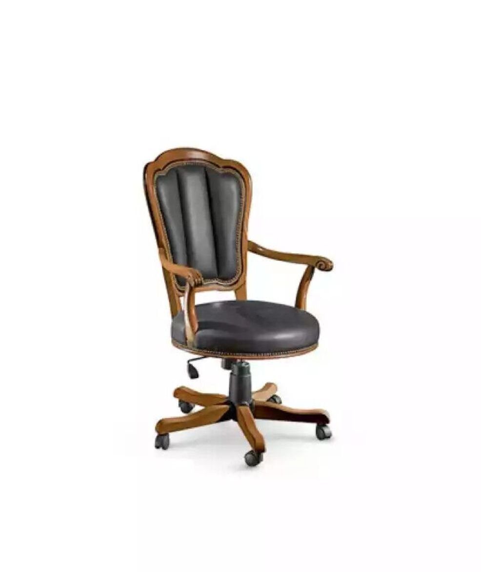 JVmoebel Bürostuhl Schwarz Chefsessel Drehstuhl Büromöbel Arbeitszimmer Sessel (1 St), Made in Italy