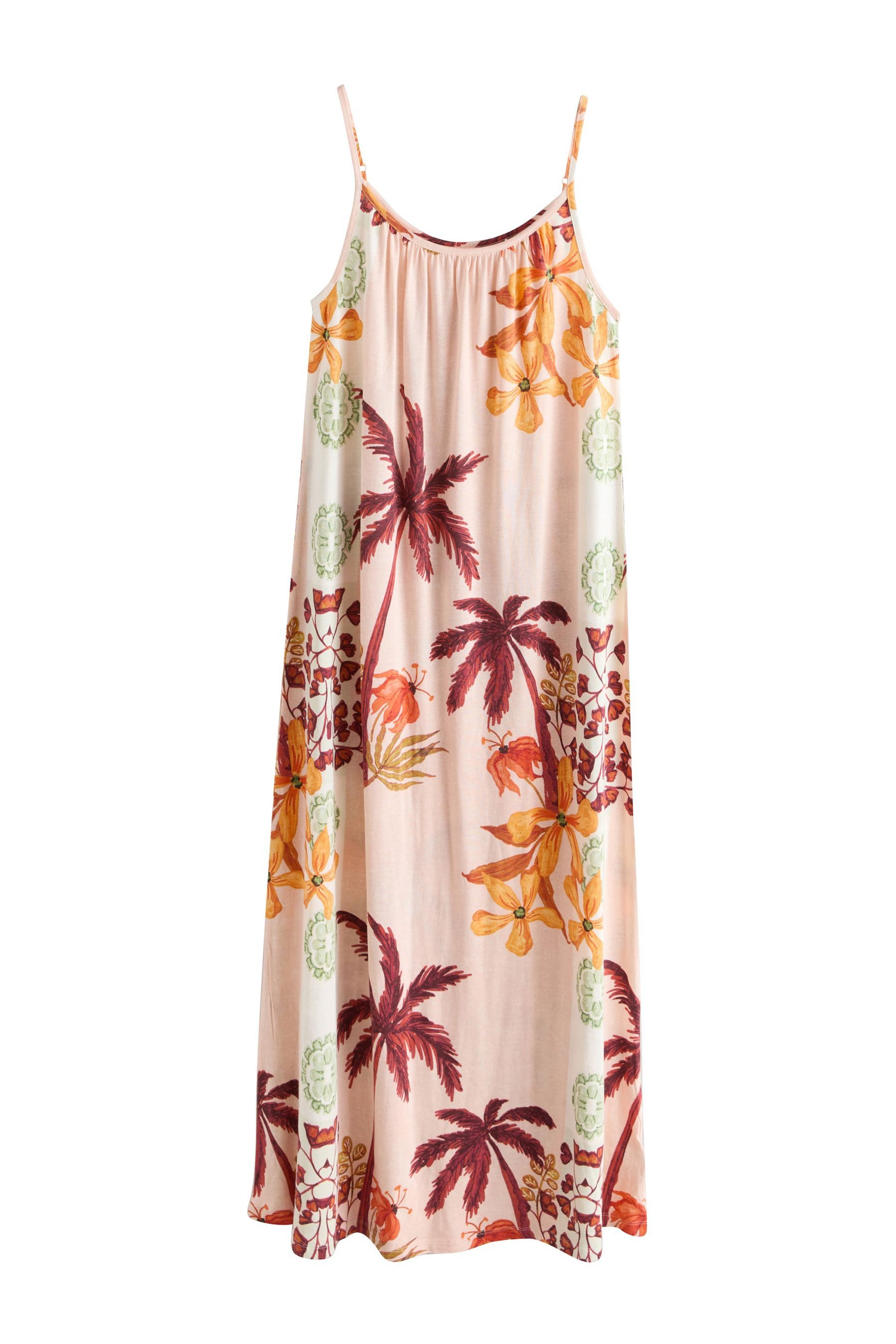 Next Jerseykleid Maxikleid mit schmalen Trägern (1-tlg)