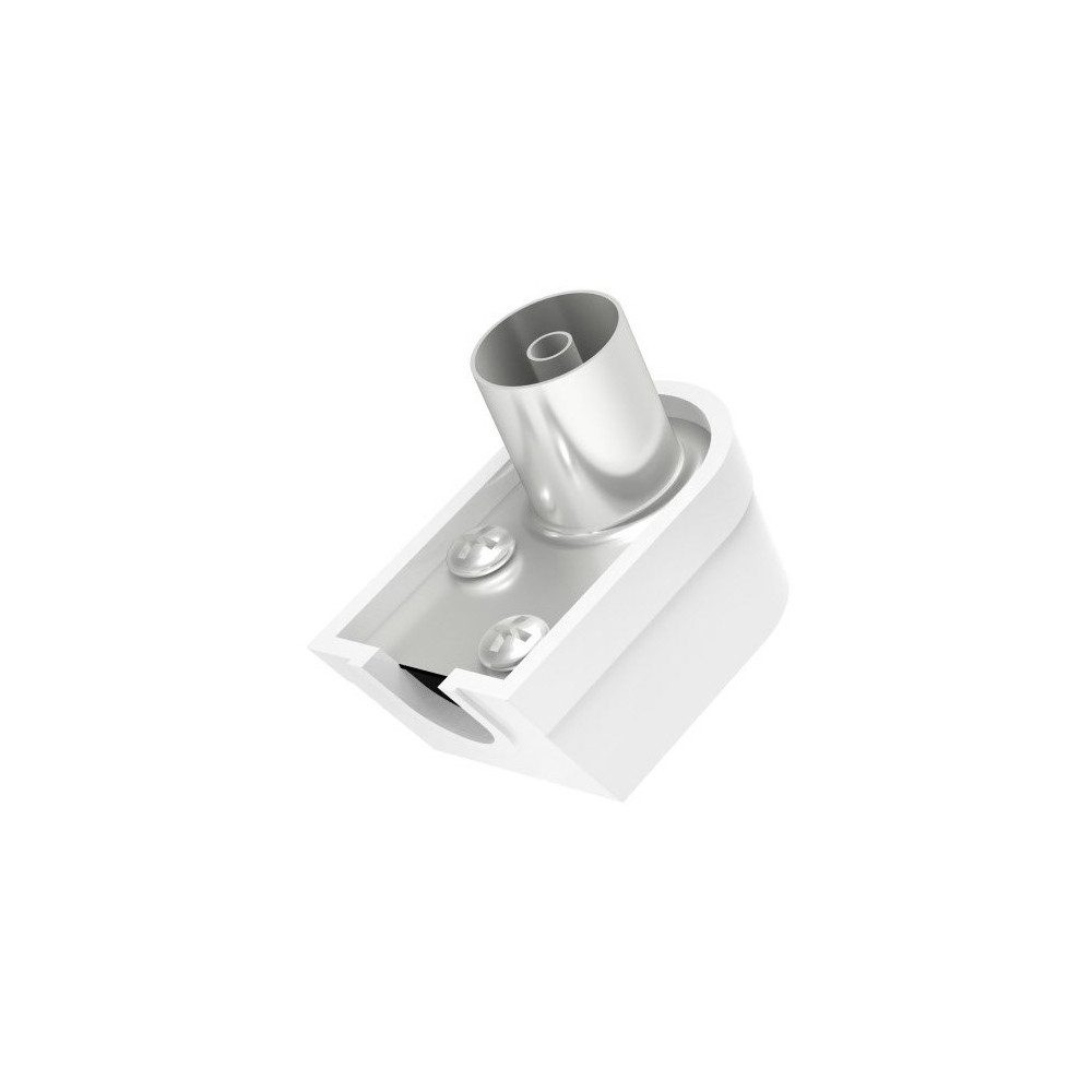 Hama Hama Koax Antennen-Stecker gewinkelt schraubbar Weiß Dachantenne (Weiß), Abwinkeln von Antennenkabel