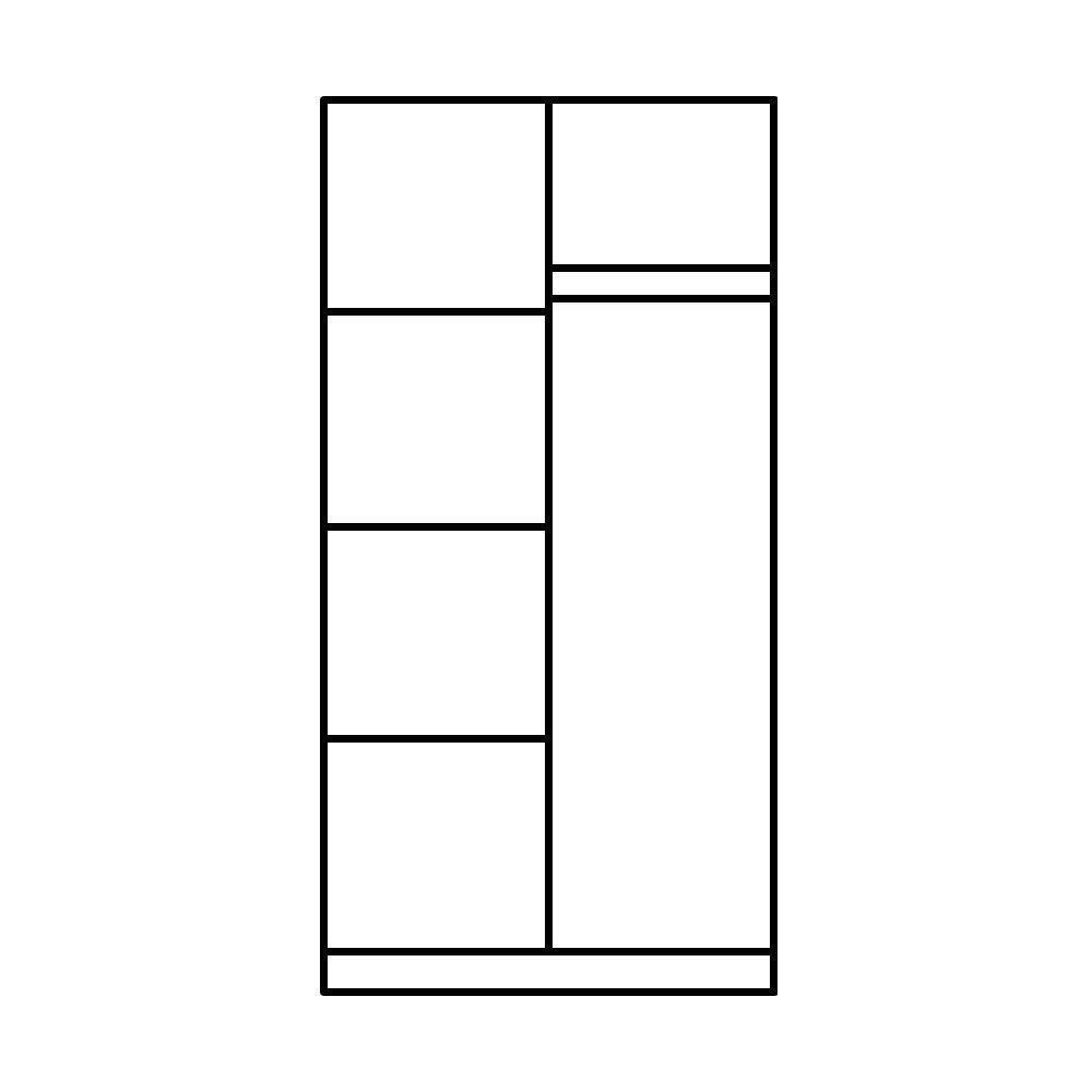 ELFO Kleiderschrank Kleiderschrank Tollow Schrank Kernbuche massiv 2türig B 102cm