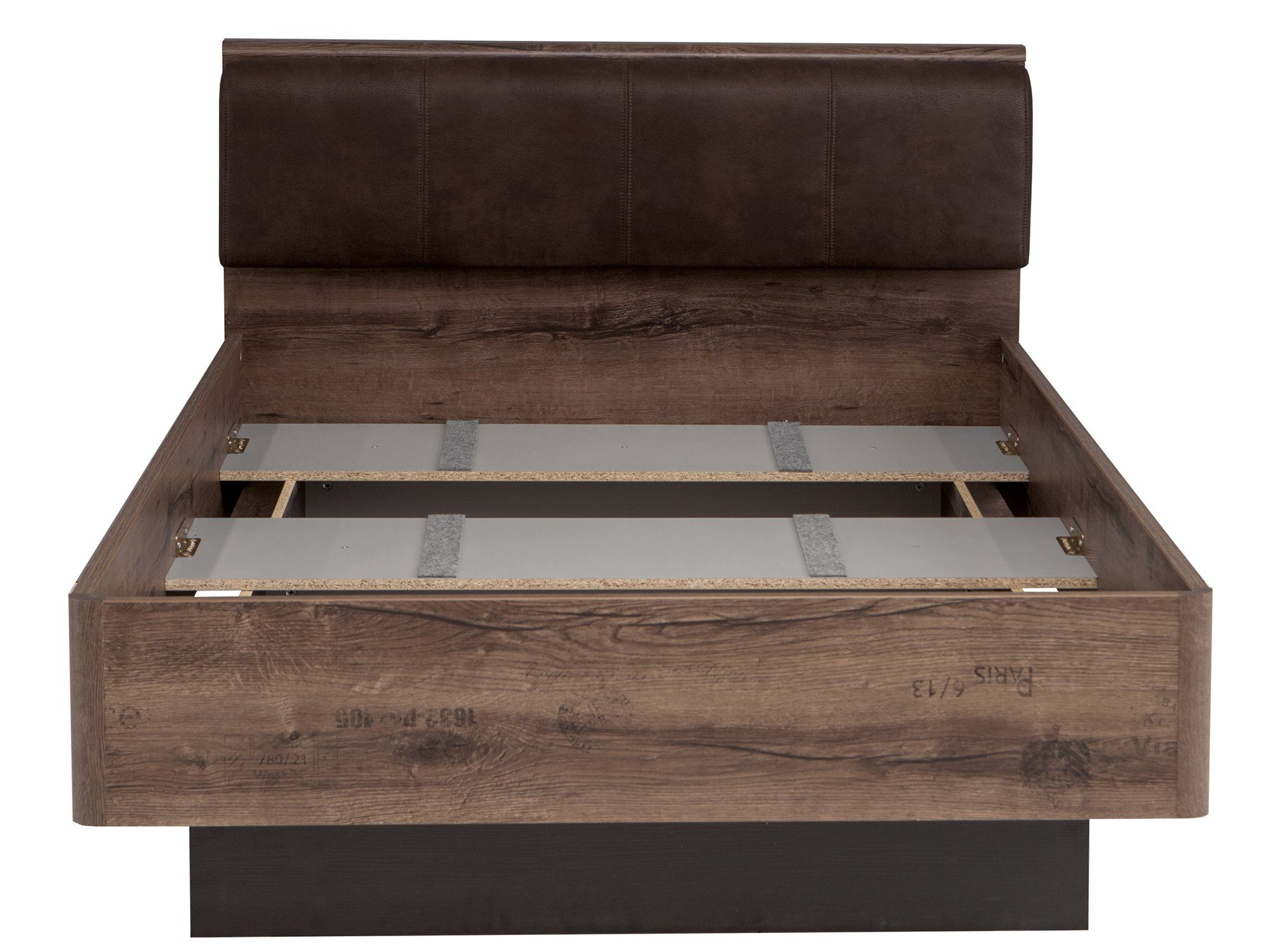 Moebel-Eins Kinderbett, JESOLO Jugendbett / Bettanlage, Material Dekorspanplatte, schlammeichefarbig