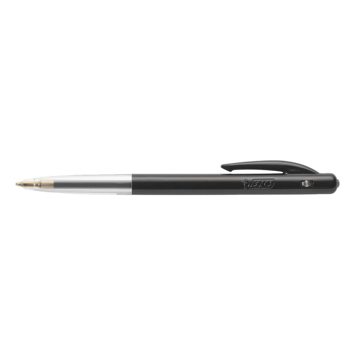 BIC Kugelschreiber M10, (1-tlg), transparentem Schaft schwarz mit