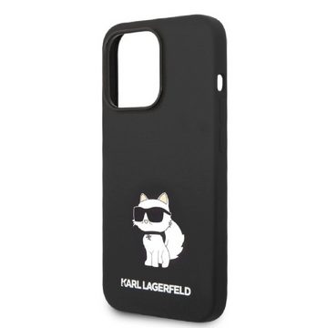 KARL LAGERFELD Handyhülle Case iPhone 14 Pro Katze Silikon 6,1 Zoll, Kantenschutz