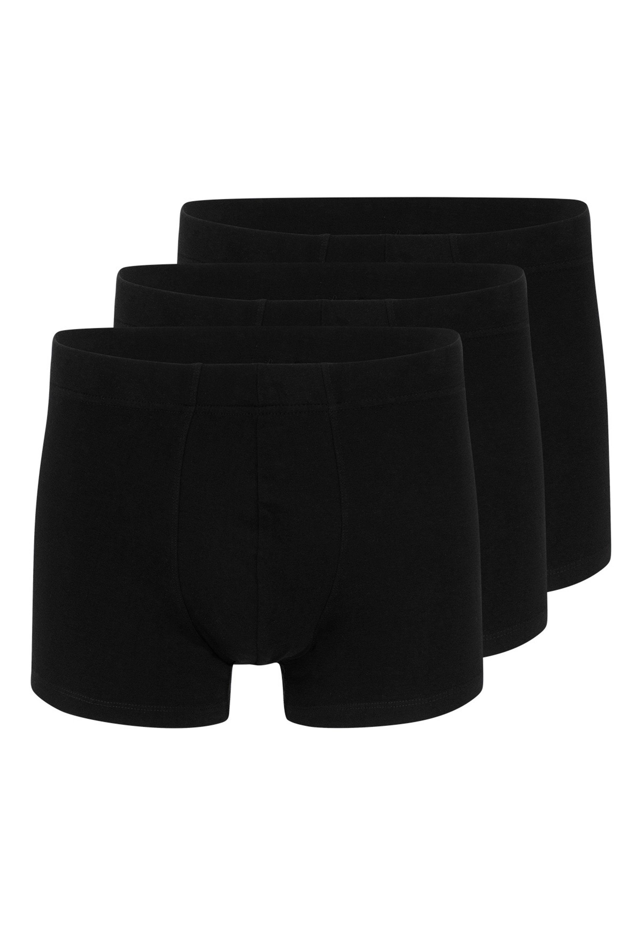 Baumwolle 3er Ohne - Cotton (Spar-Set, Retro Pant Pack Schwarz Boxer Short Almonu Organic 3-St) Atmungsaktiv Retro - - / Eingriff