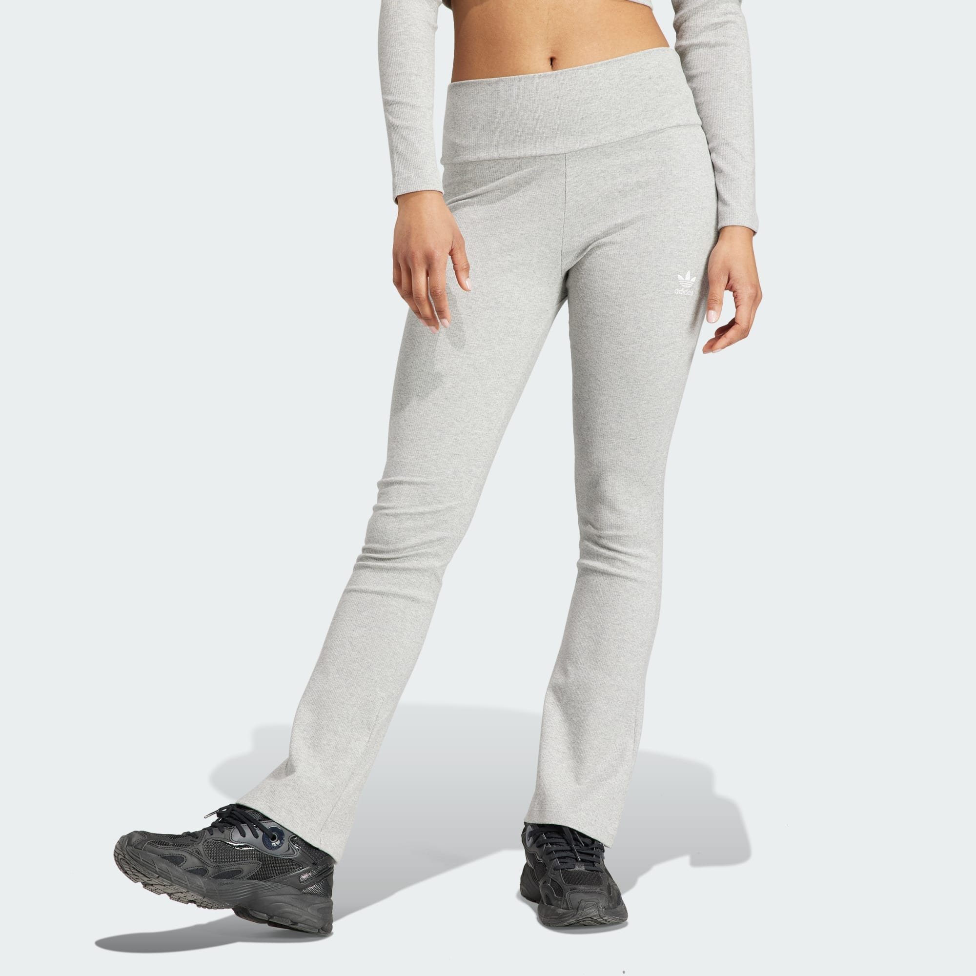 Heather RIB Jogginghose Medium FLARED adidas Grey Originals HOSE ESSENTIALS