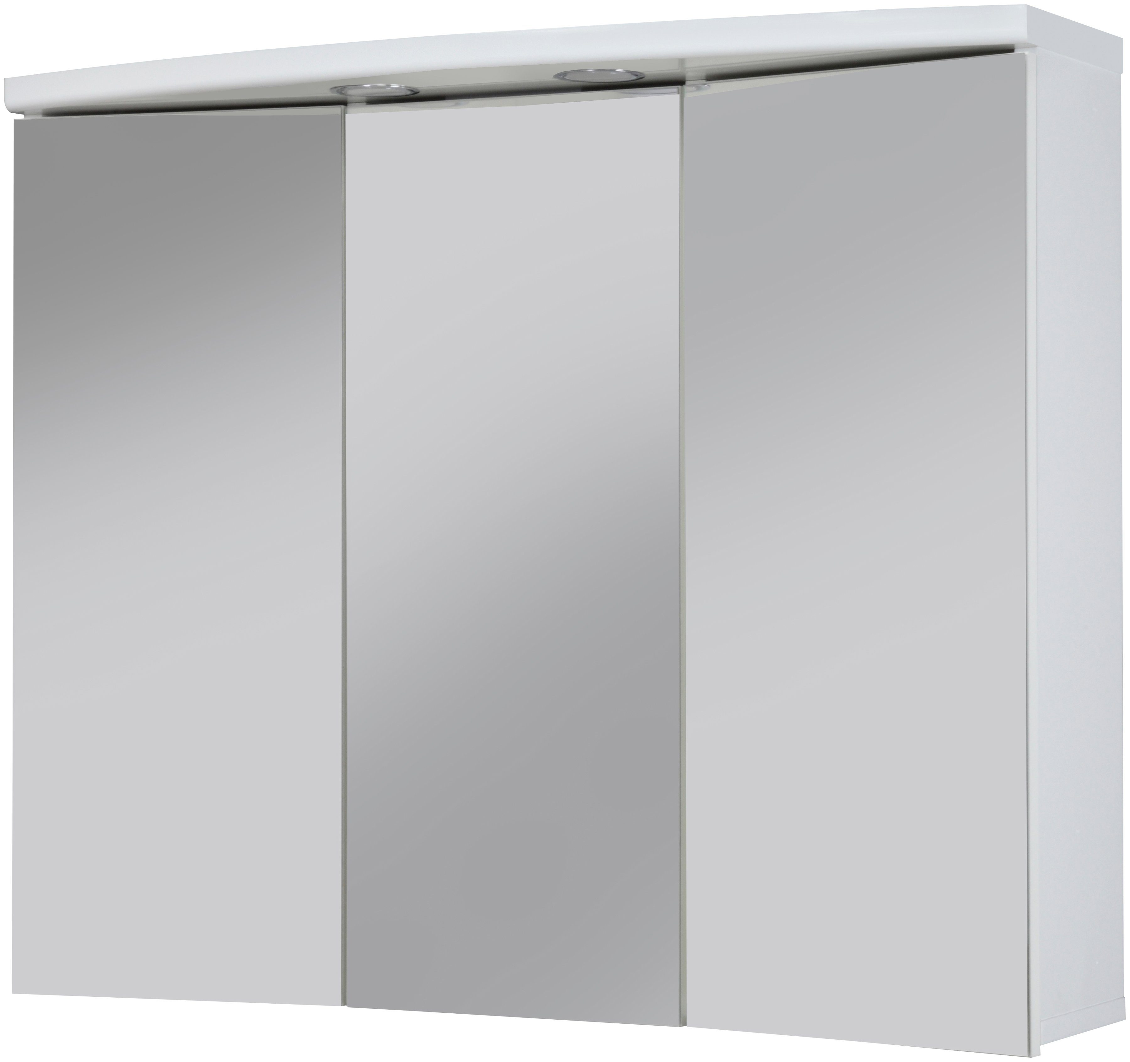 jokey Spiegelschrank Ancona LED 83 cm Breite weiß | weiß | Spiegelschränke