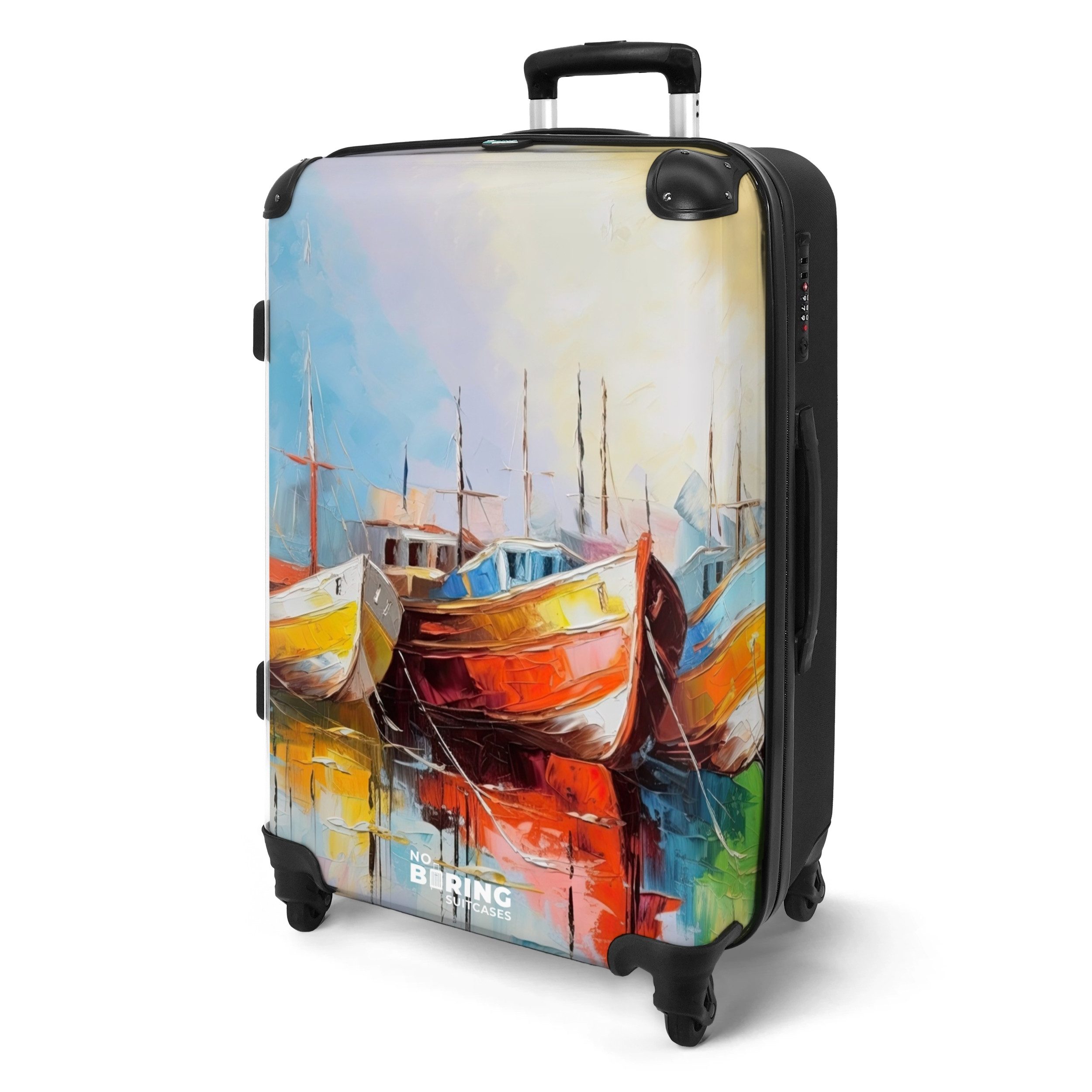 NoBoringSuitcases.com© Hartschalen-Trolley Boote - Kunst - günstig online kaufen