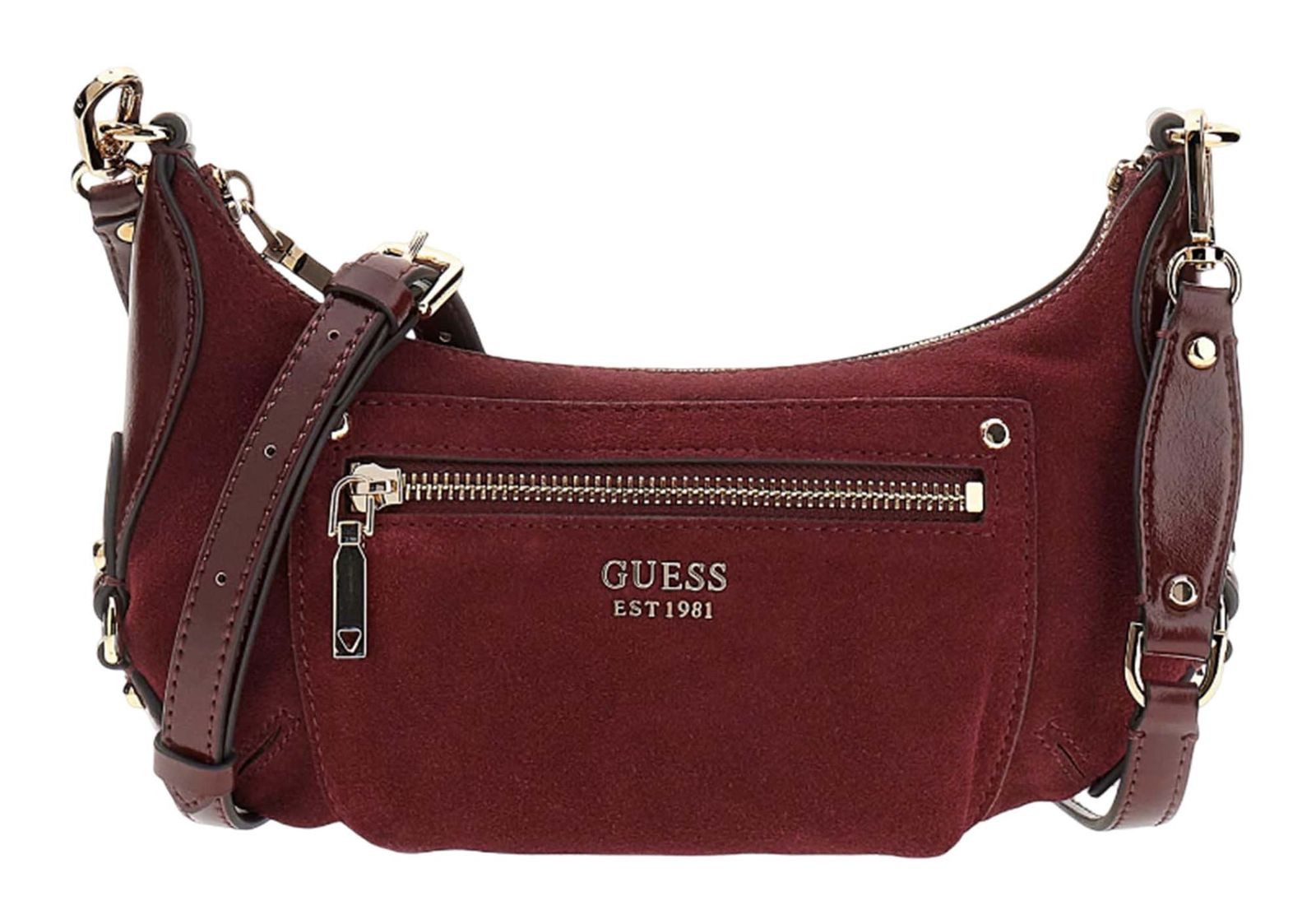 Guess Umhängetasche Mini Crossbody Bag, aus echtem Rindsleder