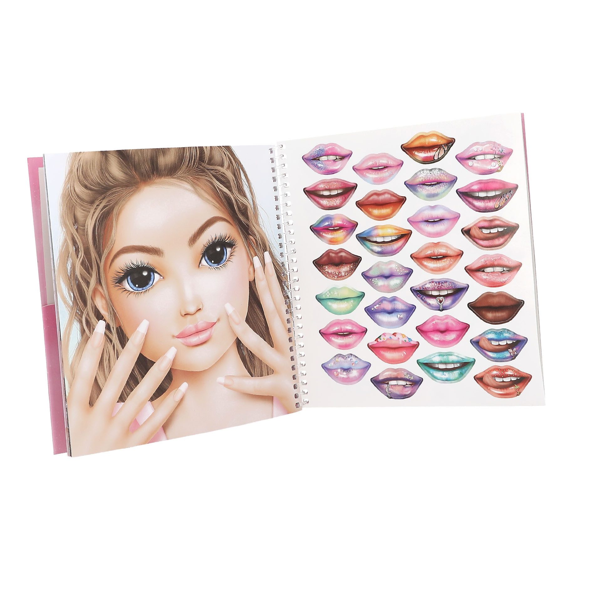 Depesche Malvorlage Top Model Styles me up Face Malbuch Buch inkl. Sticker Ausmalbuch