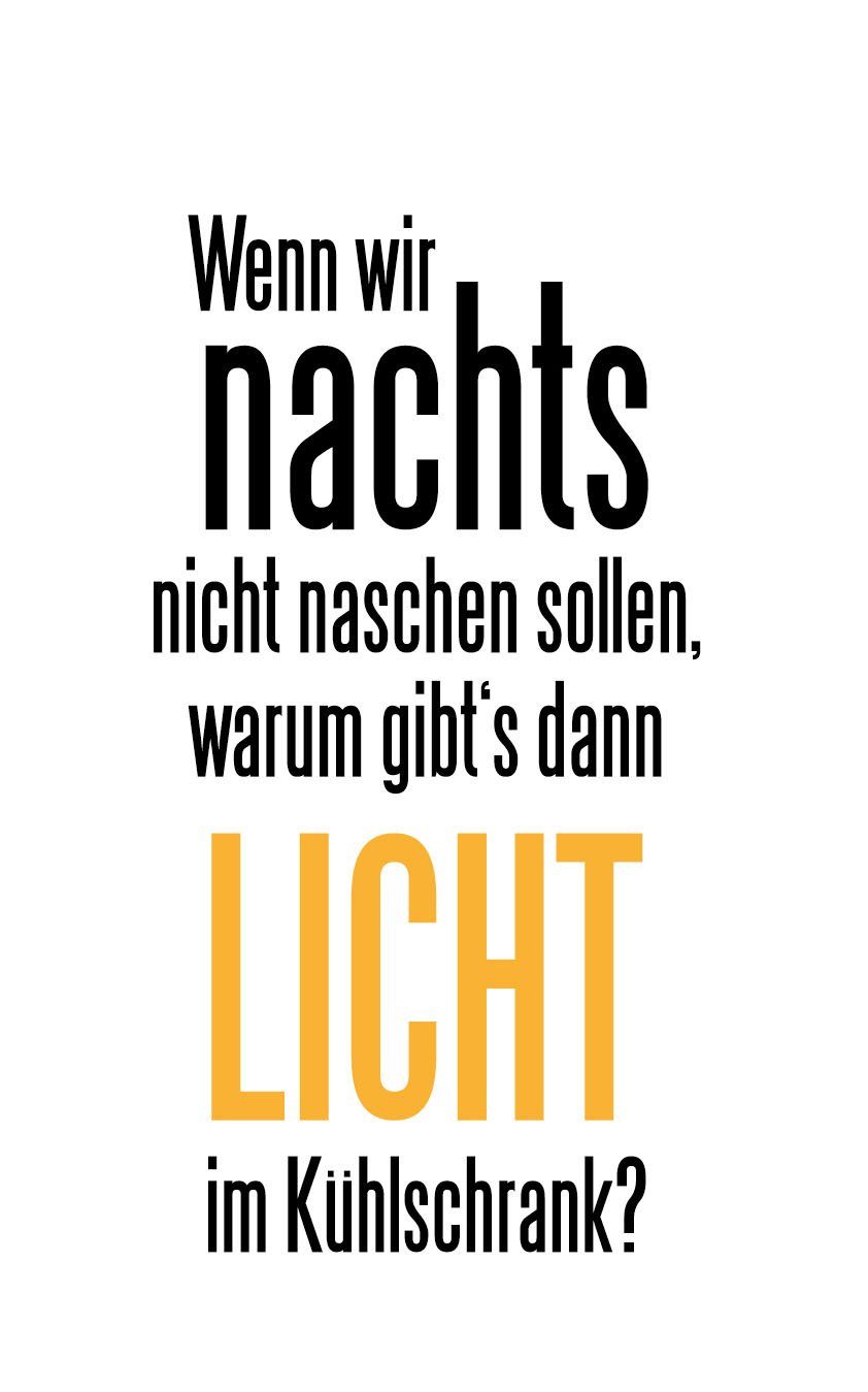 queence Wanddekoobjekt Naschen und Licht im Kühlschrank, Stahlschild