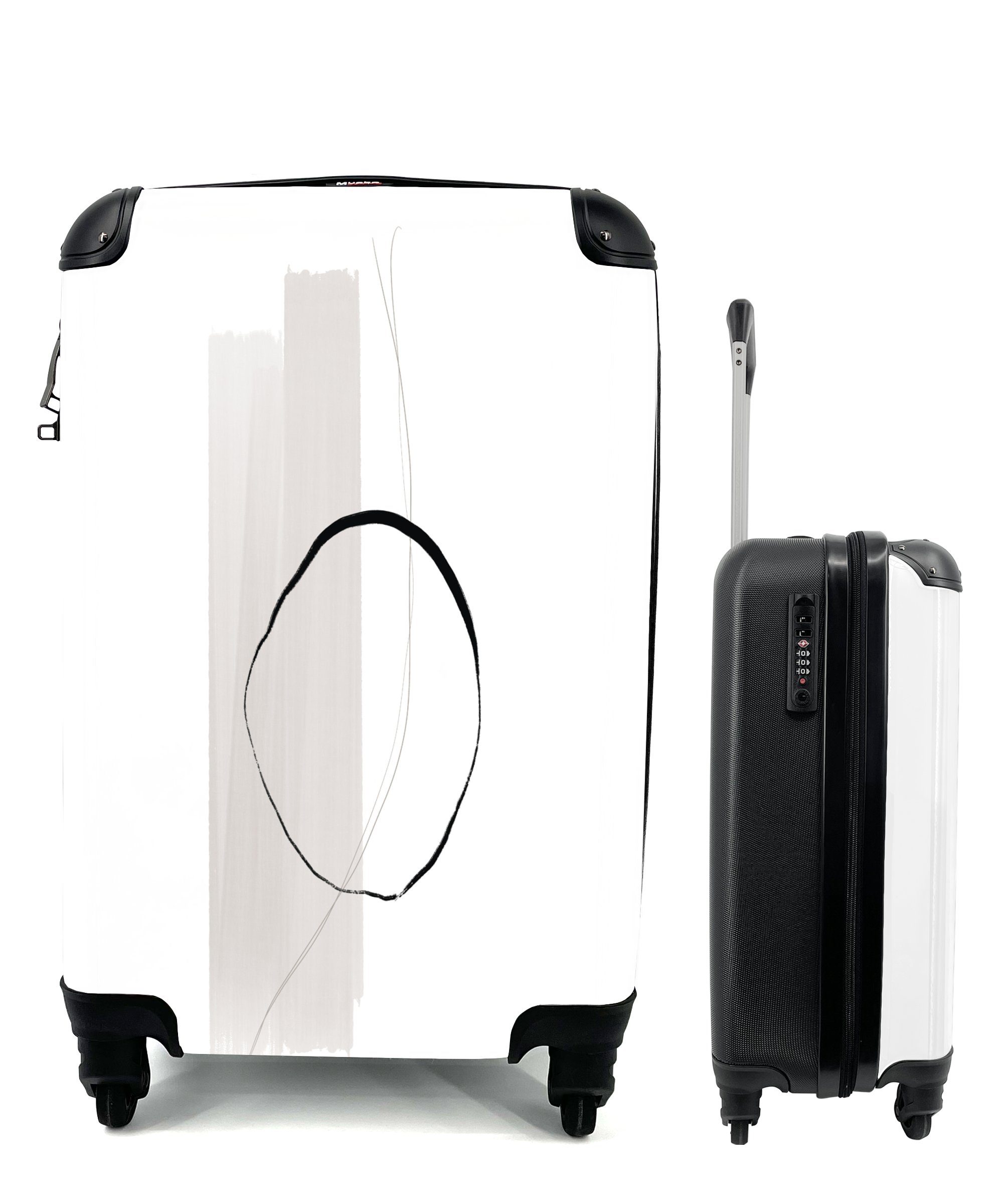 Trolley, für Abstrakt 4 Reisetasche mit rollen, - Design, Ferien, - MuchoWow Handgepäckkoffer Handgepäck Reisekoffer Pastell Rollen,