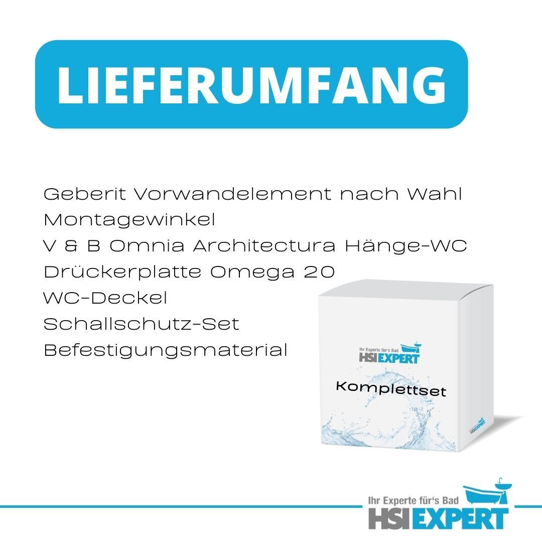 GEBERIT Vorwandelement WC Geberit Spülkasten 82 oder 98 cm V&B WC randlos, Spar-Set