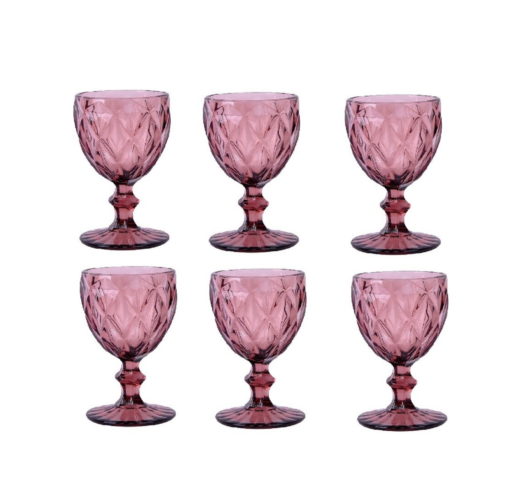 Schäfer Elektronik Стекло-Set Diamond Weingläser – Perfekte 6er Set Weißweingläser mit 250 ml, 6-teilig, 250 ml