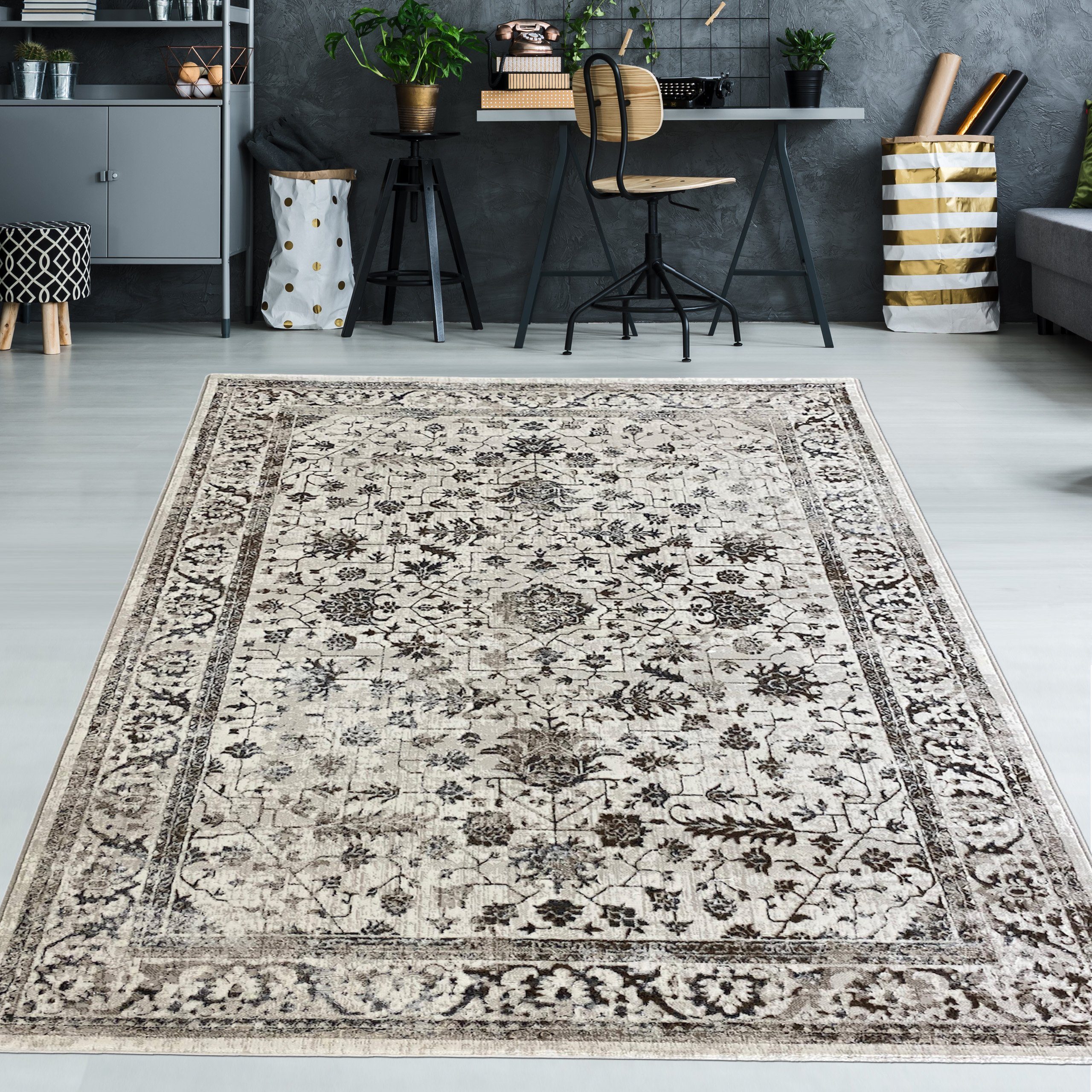 TeppichHome24 Teppich Orientteppich mit pflanzlichen Verzierungen & Ornamen günstig online kaufen