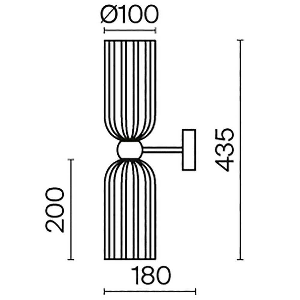 Wandleuchte Wandleuchte, E14 Wandleuchte Wandlampe, warmweiss, Leuchtmittel Angabe, keine in Nein, Weiß Wandlicht Antic Maytoni enthalten: 2-flammig,