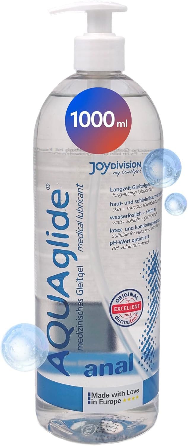 JOYDIVISION Analgleitgel AQUAglide Anal, wasserbasierend, kristallklar, extra viskos, wasserbasierend