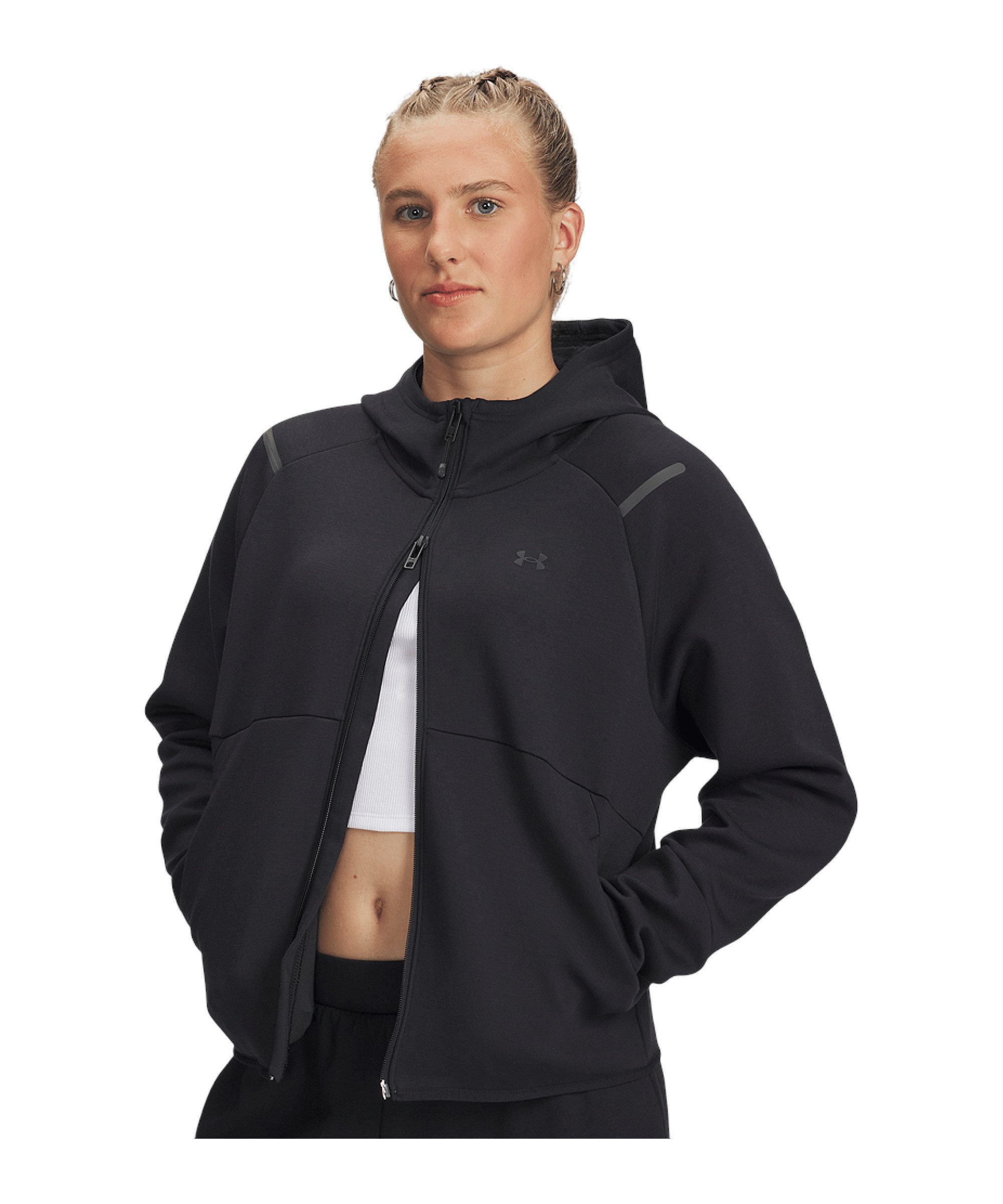 Under Armour® T-Shirt Under Armour Unstoppable Fleece Kapuzenjacke Damen Polyester