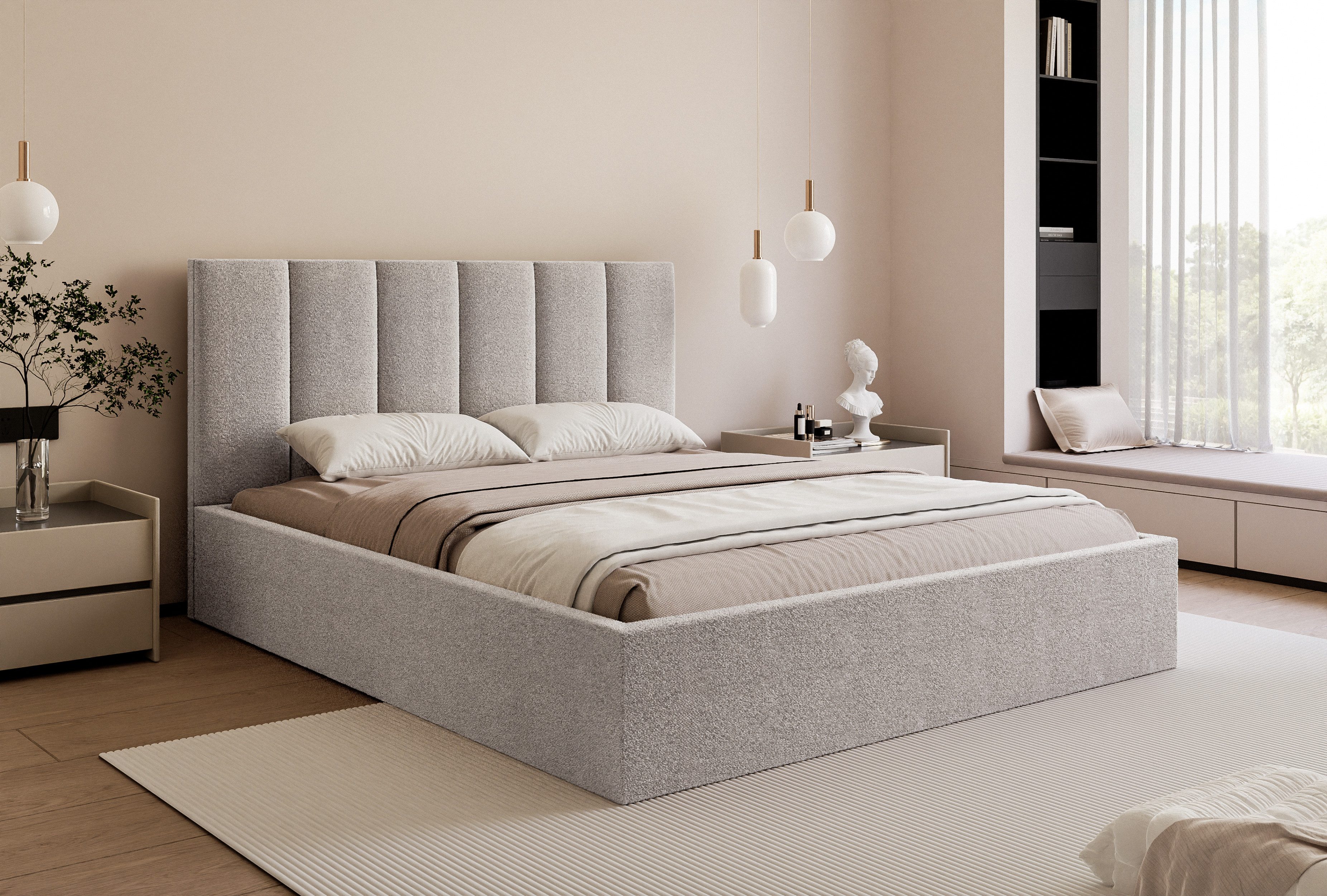 Goldstoff Polsterbett Polsterbett mit Stauraum und günstig online kaufen