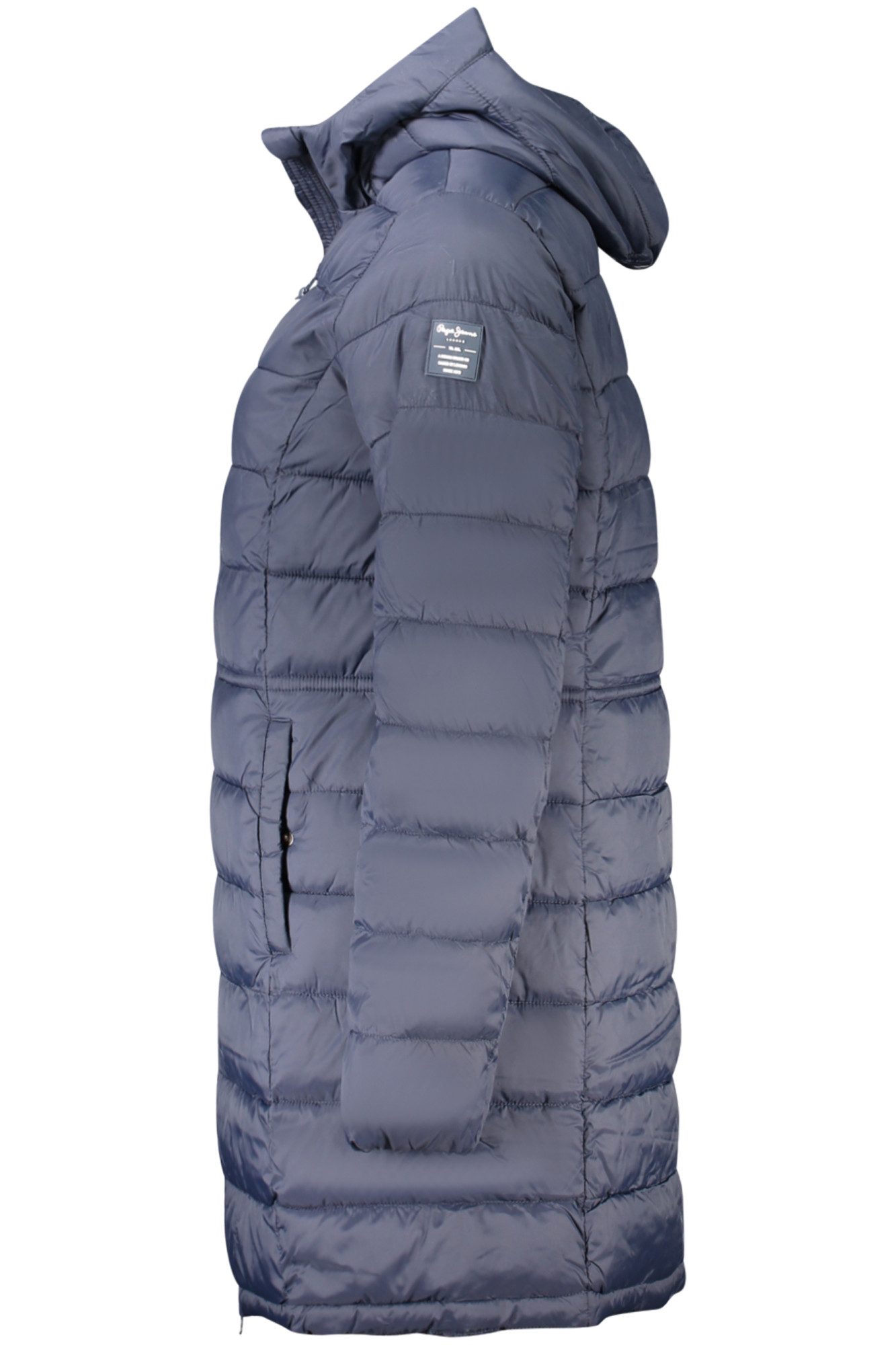 Pepe Jeans Outdoorjacke Lange Blaue Damenjacke mit Kapuze und Reißverschluss - Trendlook 2023