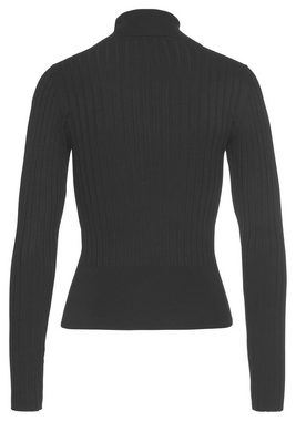 LASCANA Rollkragenpullover aus weichem Rippstrick, figurbetonter Strickpullover