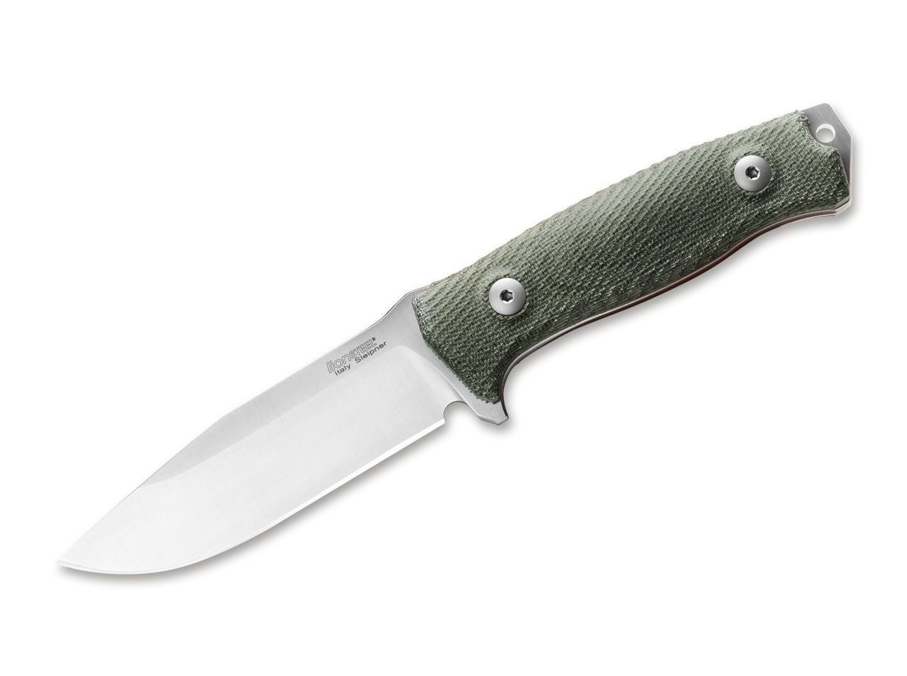 LionSteel Taschenmesser Feststehendes Messer M5 Canvas Satin