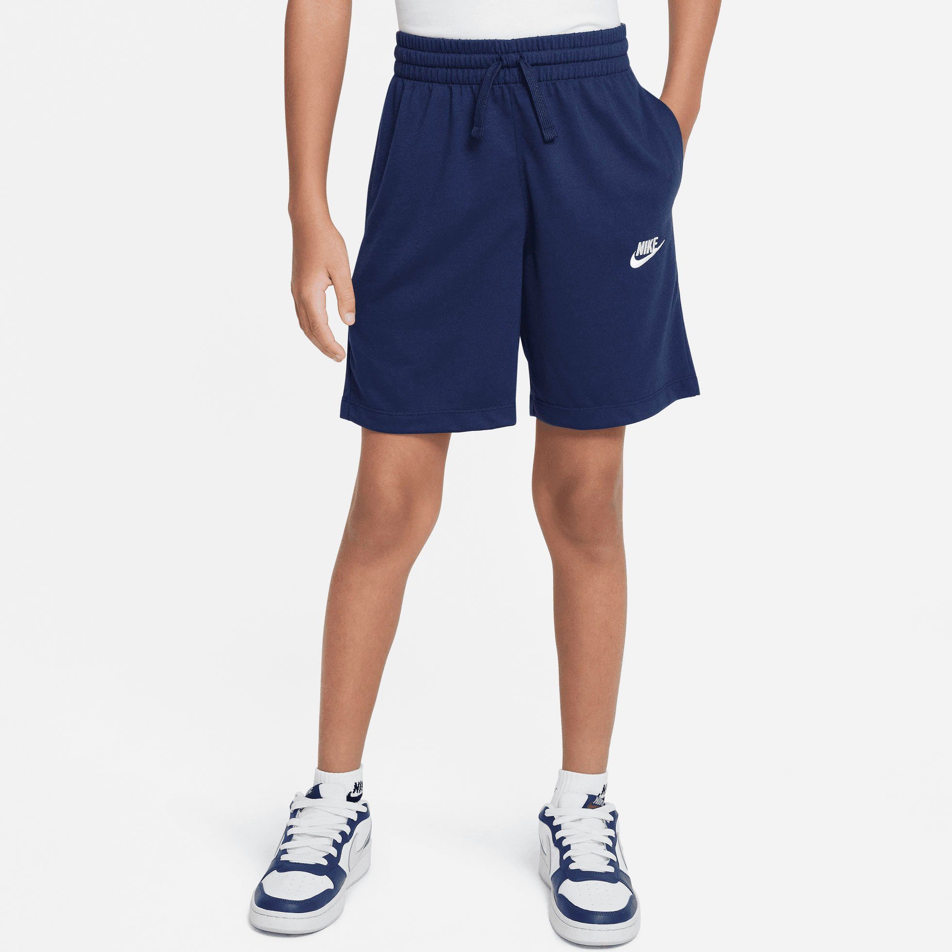 Neue Ware eingetroffen! Nike Sportswear SHORTS KIDS' blau JERSEY Shorts (BOYS) BIG