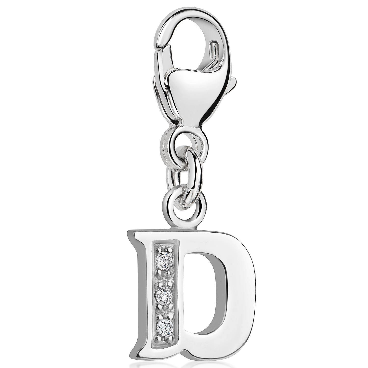Charm Buchstabe Anhänger Buchstabe " D " Alphabet Zirkonia C54