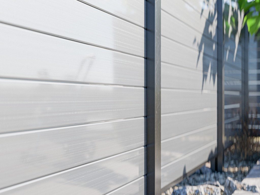Outgarden Sichtschutzelement Outgarden Kunststoff Sichtschutzzaun Weiß blickdicht