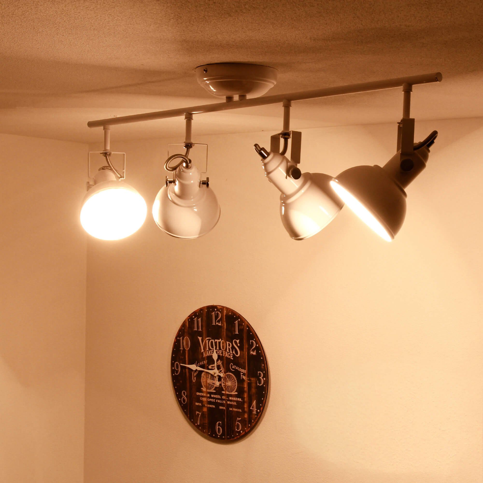Deckenstrahler Licht-Erlebnisse GINA, retro Vintage ohne Weiß Wand Deckenlampe Leuchtmittel, Lampe und schwenkbar