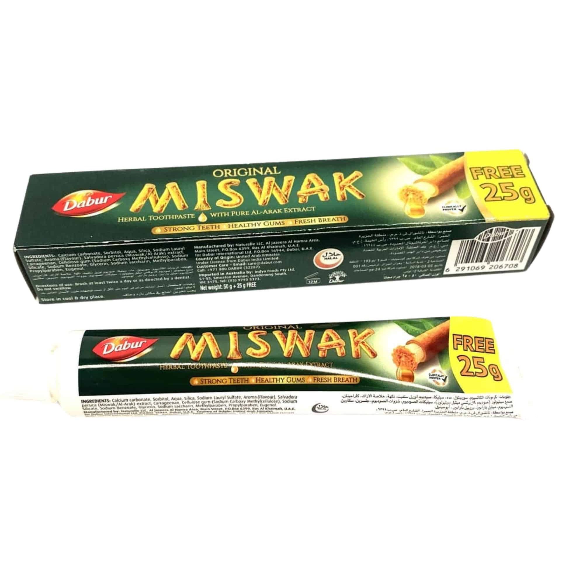 Dabur Zahnpasta Miswak Original Zahnpasta 50g + 25g, (1-St)