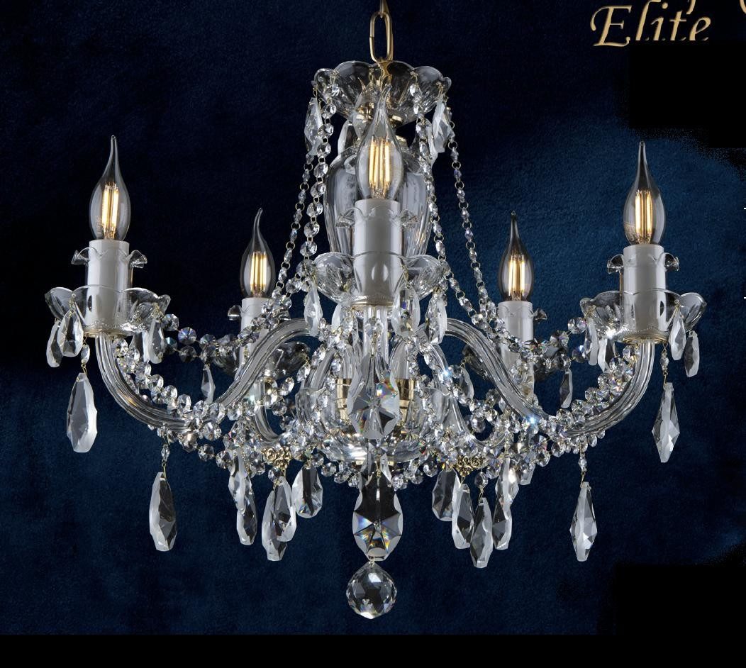 JVmoebel Kronleuchter Kristall-Hängeleuchte in elegantem Bohemia-Design, Warmweiß, Made in Europa