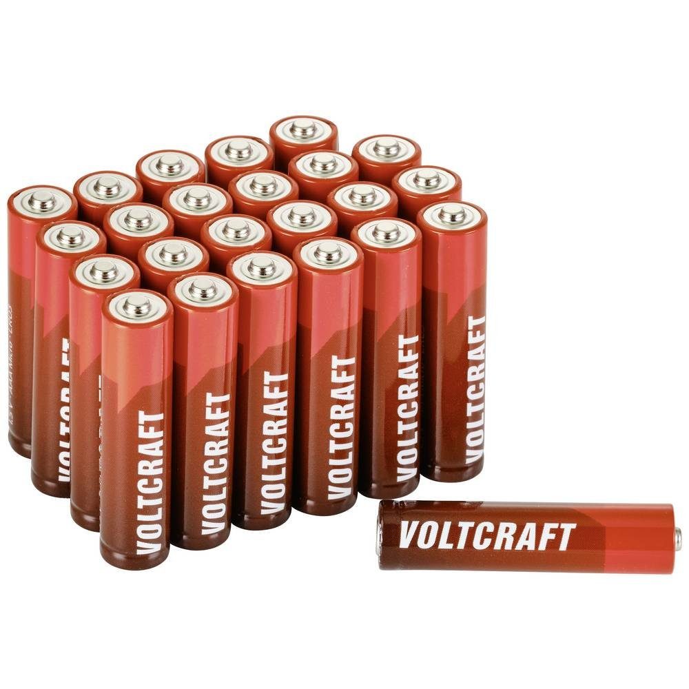 gewaltig VOLTCRAFT Alkaline LR03 Micro-Batterien, 24er Akku